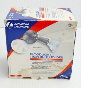 Lithonia Lighting Bronze Outdoor Floodlight Twin Bulb Holder OFTH 300PR 120 BZ